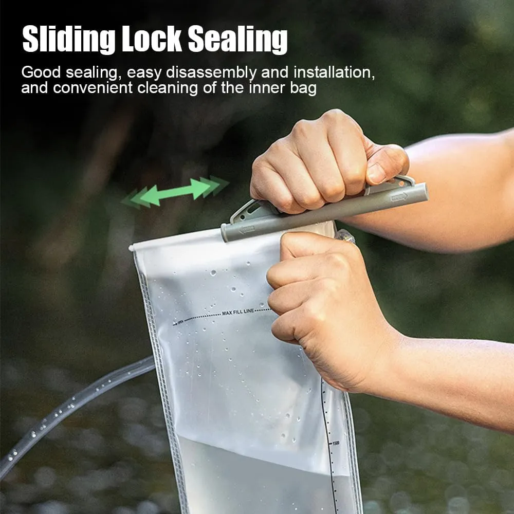 MiOYOOW Water Reservoir, 1.5L/ 2L Water Bladder Leakproof Backpack Water Pouch with 135° Bite Valve for Biking Hiking Running Camping Climbing Backpack