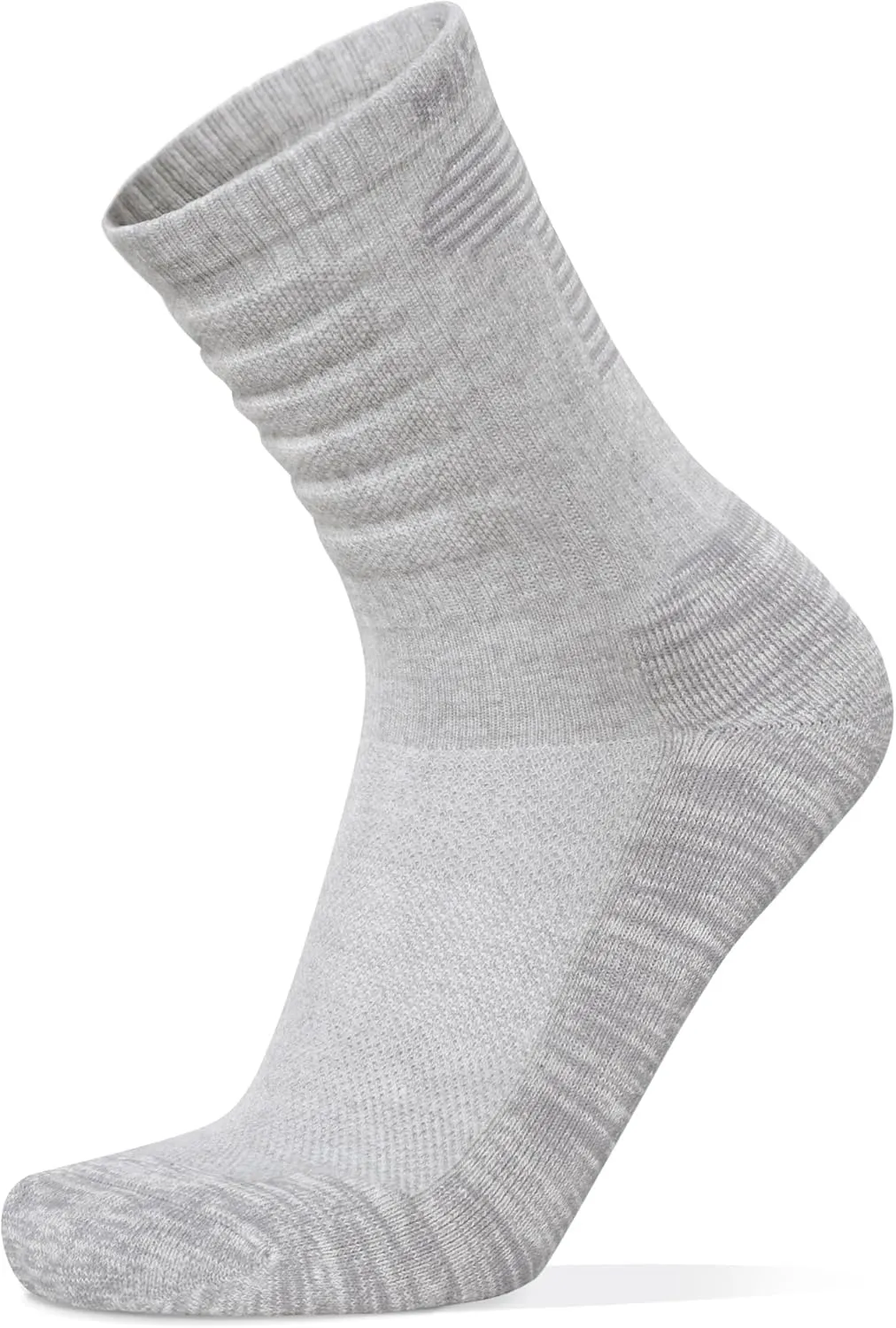 MIRMARU 3 Pairs Seamless Toe Hiking Outdoor Trail Running Trekking Moisture Wicking Cushion Crew Athletic Socks