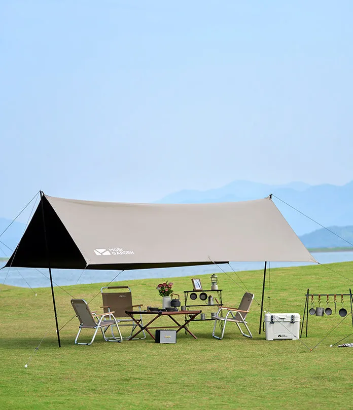 Mobi Garden 410 Black Coating Tarp - Tan