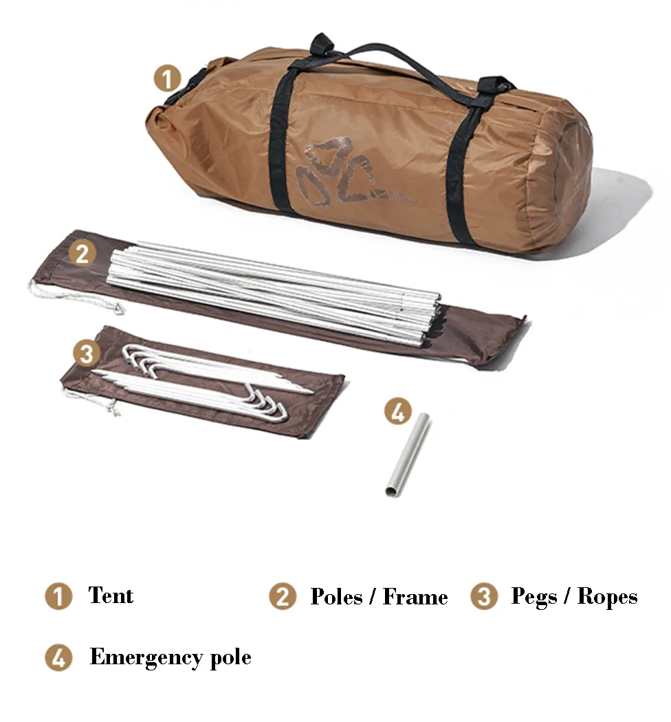 Mobi Garden Leng Shan 2 person tent - Khaki