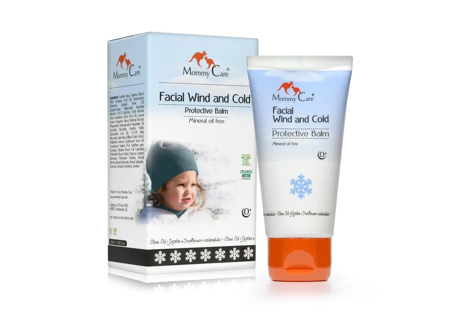 Mommy Care Facial Wind & Cold Protective Balm – Mineral Oil-Free Formula with Calendula, Olive Oil & Jojoba, Soothes & Hydrates Dry, Sensitive Skin for Babies, Kids & Adults, 50ml/1.76 fl oz