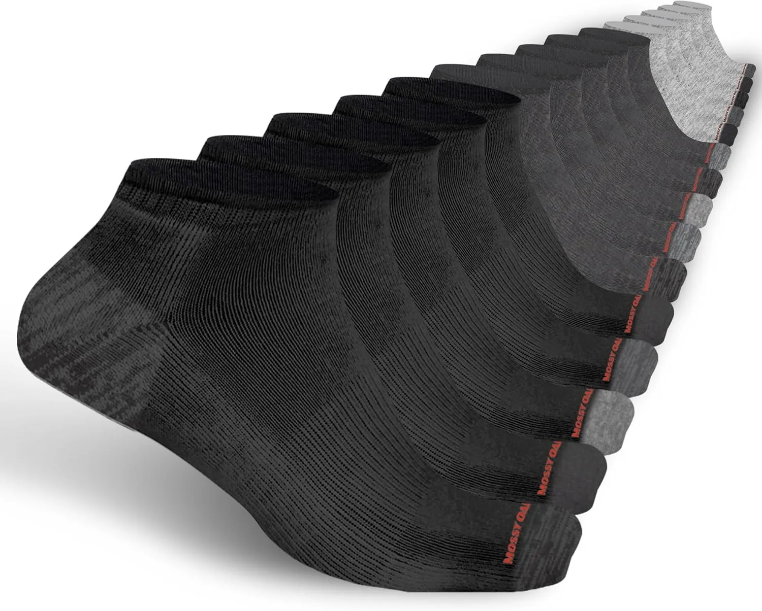 Mossy Oak Men's Cushioned No-Show Socks: Comfortable Low-Cut Style, Invisible Liner Design | Ideal for Sports & Everyday Wear