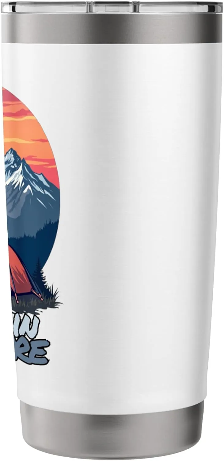 Mountain Adventure 2025 - Wilderness Camping Retro Sunset Stainless Steel Insulated Tumbler