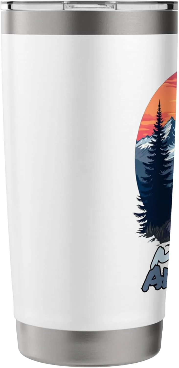 Mountain Adventure 2025 - Wilderness Camping Retro Sunset Stainless Steel Insulated Tumbler