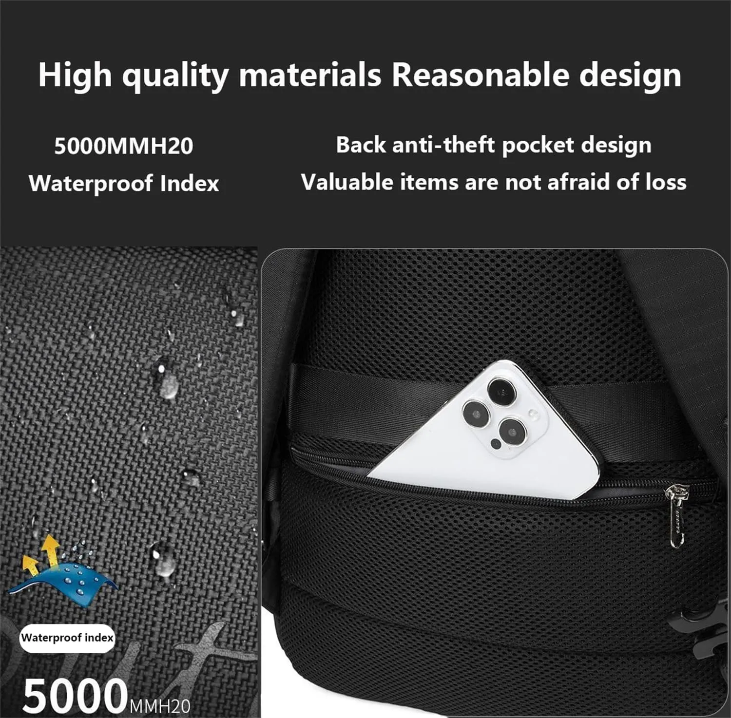 Mountaineering Backpack for Men 40L, Waterproof Outdoor Sport Backpack for Climbing Travel Hiking Cycling CampingTrekking (Blue,40L)