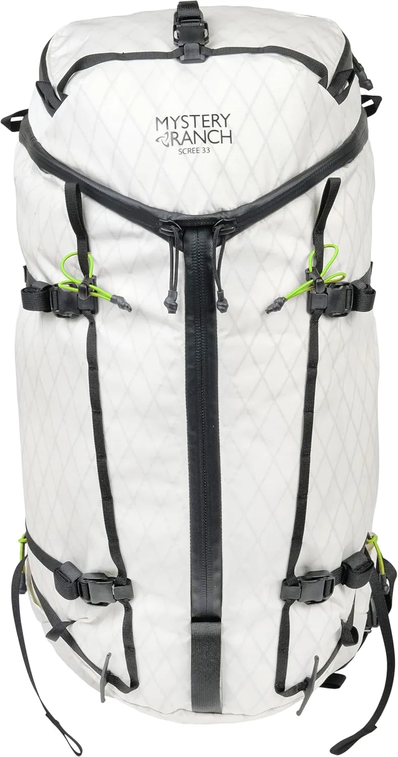 Mystery Ranch Scree 33 Backpack - Technical Hiking Daypack, White/Limeade, M