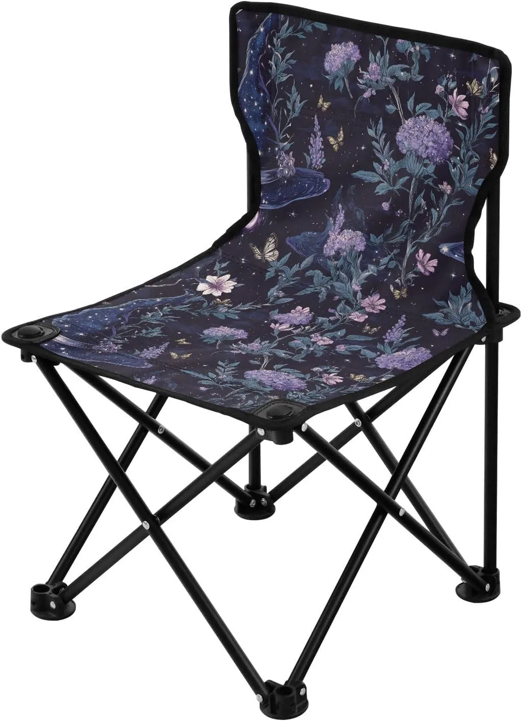 Mystery Witch Hats Collapsible Camp Chairs for Adults Ultralight Folding Hunting Chair with Carrying Bag