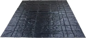Mytee Products 16' x 30' Flatbed Trailer Steel Tarp with 4 FT Drop - Heavy Duty Black 18 Oz Vinyl Waterproof Tarp for Truck/Trailers to Protect Cargo from Wind, Rain, Snow and Sun