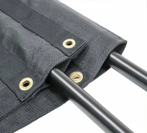 Mytee Products 5'x14' Dump Truck Mesh Tarp with 5 Inch 18Oz Double Pocket & Grommets - Vinyl Coated Dump Trailer Tarp to Prevent Load Spillage During Transportation