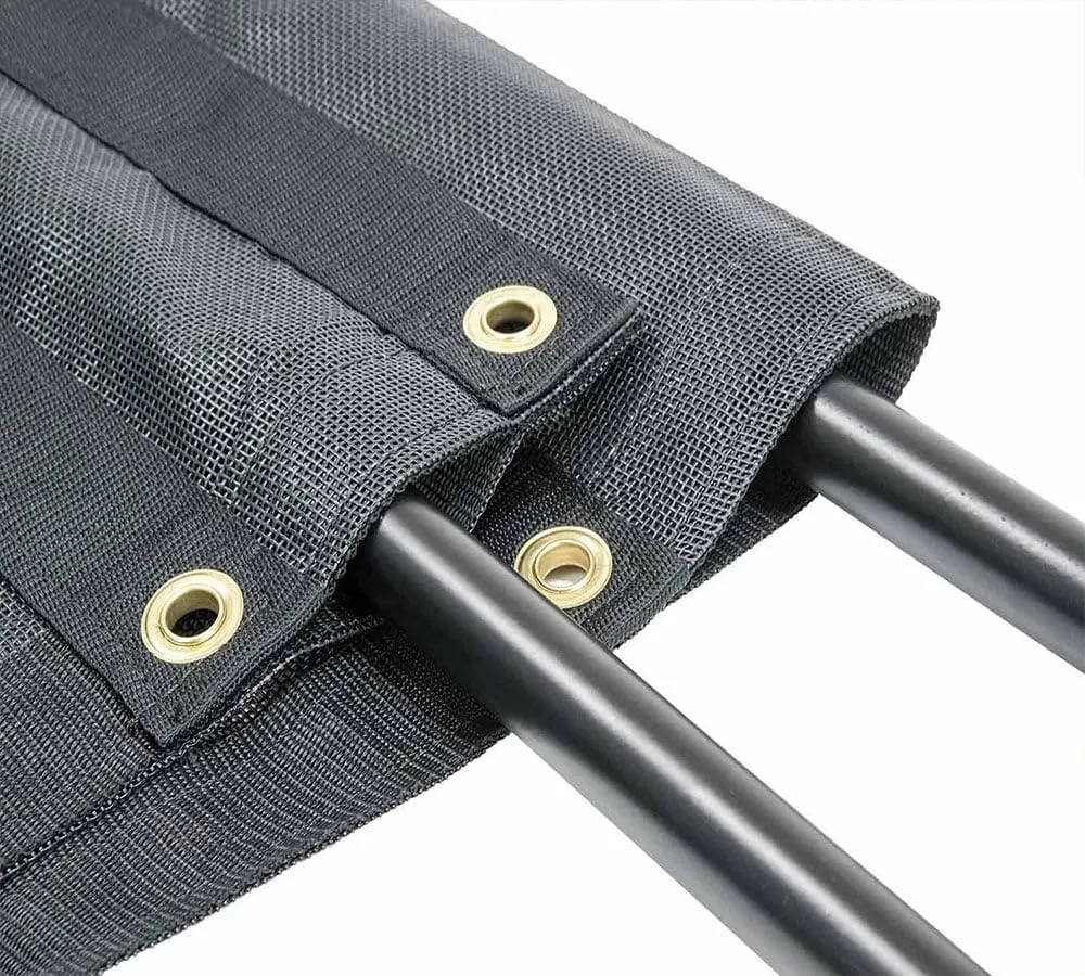 Mytee Products 5'x14' Dump Truck Mesh Tarp with 5 Inch 18Oz Double Pocket & Grommets - Vinyl Coated Dump Trailer Tarp to Prevent Load Spillage During Transportation