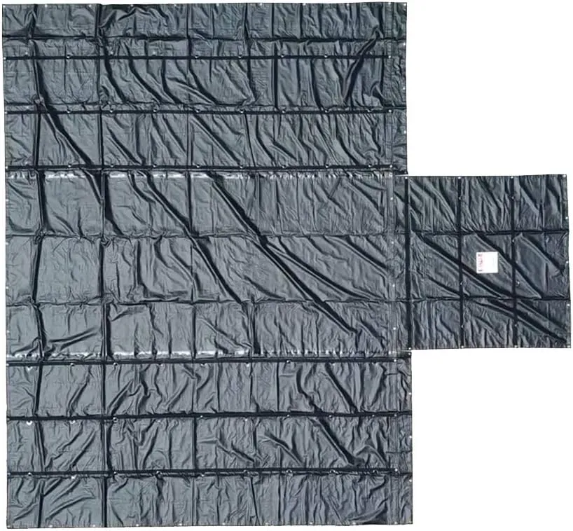 Mytee Products Airbag/Parachute Fabric Heavy Duty 14oz Lumber Tarp 24x20 (8' Drop with 8' x 8' Flap) - Black