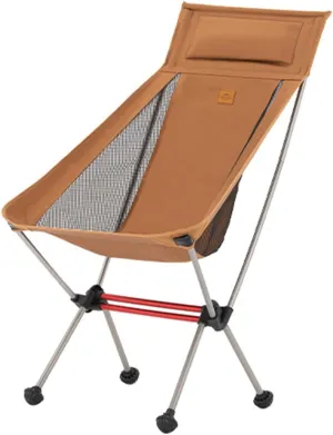 Naturehike Camping Chair, Foldable with Storage Bag, Outdoor Portable for Adults, Lightweight, Supports 265lbs, Backpacking for Fishing, Hiking, Beach, Lawn (Yellow/L)