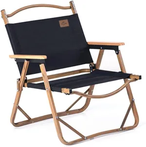 Naturehike MW02 Foldable Chair - Outdoor Furniture Kermit Aluminum Portable Folding Chair Great for Camping Picnic Park (Black, Regular)