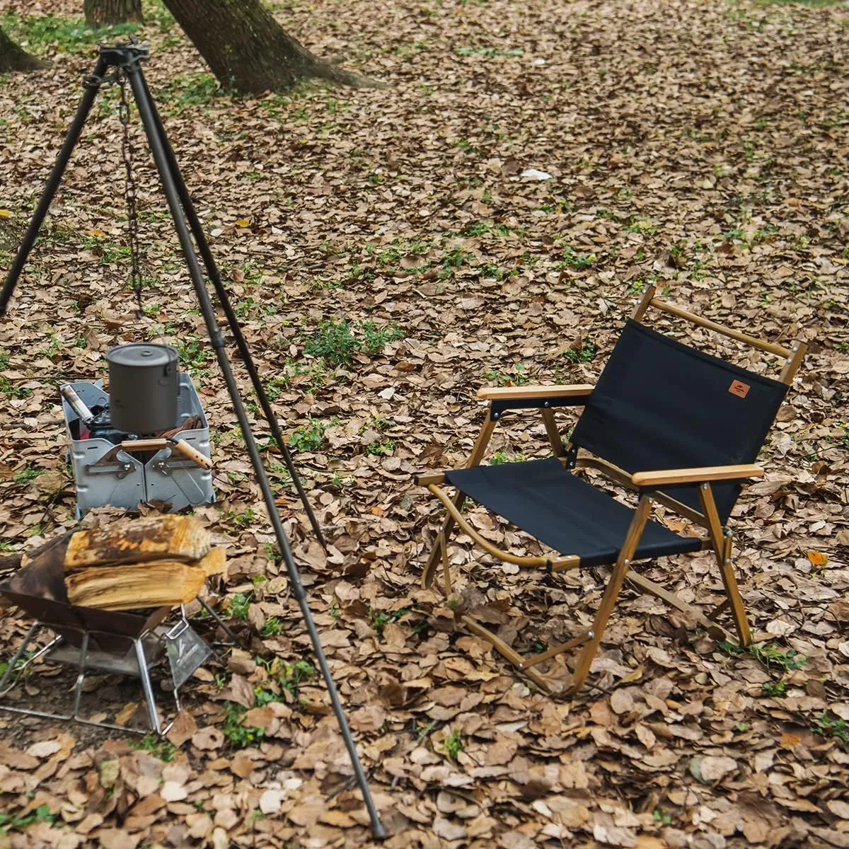 Naturehike MW02 Foldable Chair - Outdoor Furniture Kermit Aluminum Portable Folding Chair Great for Camping Picnic Park (Black, Regular)