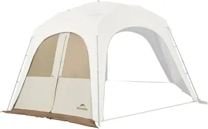 Naturehike Quarter/Hexagonal Camping Tent Canopy Sun Shade,Outdoor Tent for Camping,Fishing,Picnics, Canopy Available with Ground Cloth,Door Curtains,Tent Connector