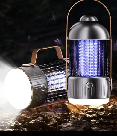 New Camping Light Mosquito Killer Flashlight 2025 Electric Shock Mosquito Repeller Indoor Outdoor Camping Lights