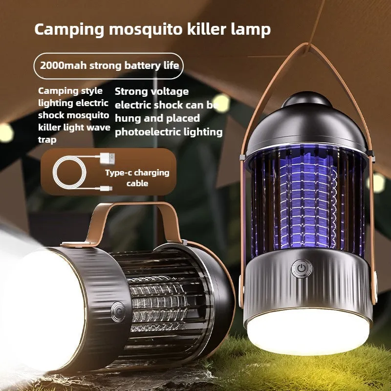 New Camping Light Mosquito Killer Flashlight 2025 Electric Shock Mosquito Repeller Indoor Outdoor Camping Lights