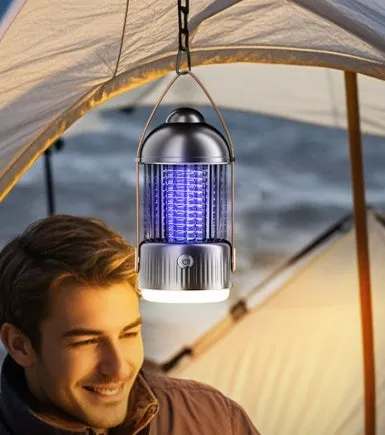 New Camping Light Mosquito Killer Flashlight 2025 Electric Shock Mosquito Repeller Indoor Outdoor Camping Lights