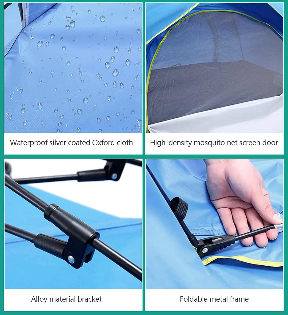 NIEH 2-4 Person Camping Tent,with Moisture-Proof pad and Hammock Waterproof & Windproof Tent for Outdoor,Hiking,Camping,Mountaineering and Travel