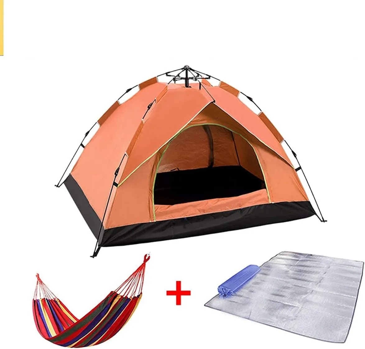 NIEH 2-4 Person Camping Tent,with Moisture-Proof pad and Hammock Waterproof & Windproof Tent for Outdoor,Hiking,Camping,Mountaineering and Travel