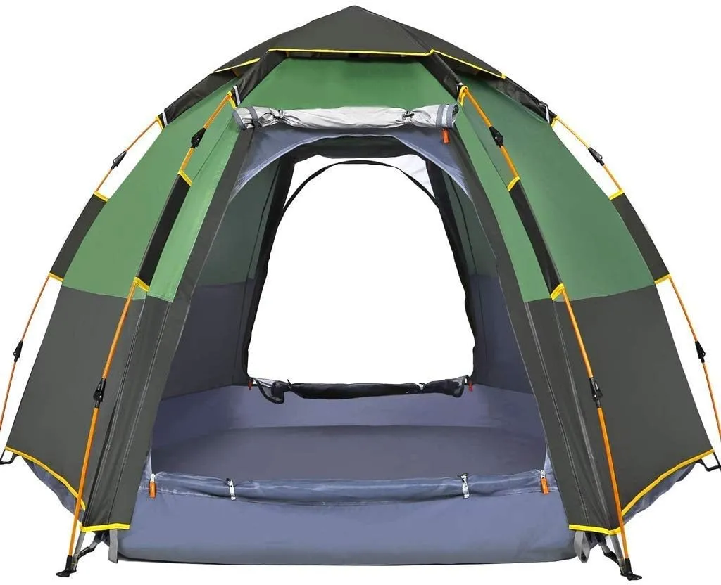 NIEH Automatic Opening Hexangular Hydraulic Tent - Ultra Large Waterproof Dome Tent- UV Protected Family Camping Tents