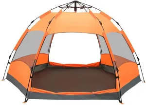 NIEH Automatic Pop Up Camping Tent Large 5-8 Person Waterproof Sunscreen 4 Season Hexagonal Tent