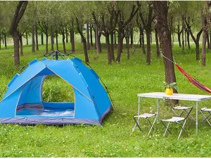 NIEH Camping Tent, Automatic Rainproof Anti-UV Outdoor 4 People for Picnic, Wilderness, Mountaineering, Cycling&Play