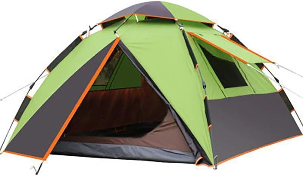 NIEH Tent Canopy Bedroom 3-4 Person Dome Tent UV Protection Waterproof Automatic Pop-up Tent, Garden/Camping/Fishing/Beach