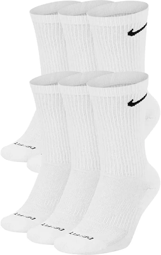 Nike Men's Dri-Fit Training Cotton Cushioned Crew Socks (6 Pair)