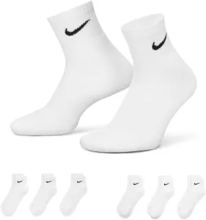 Nike Women's Everyday Plus Cushioned Socks 6 Pack, Black/White, L