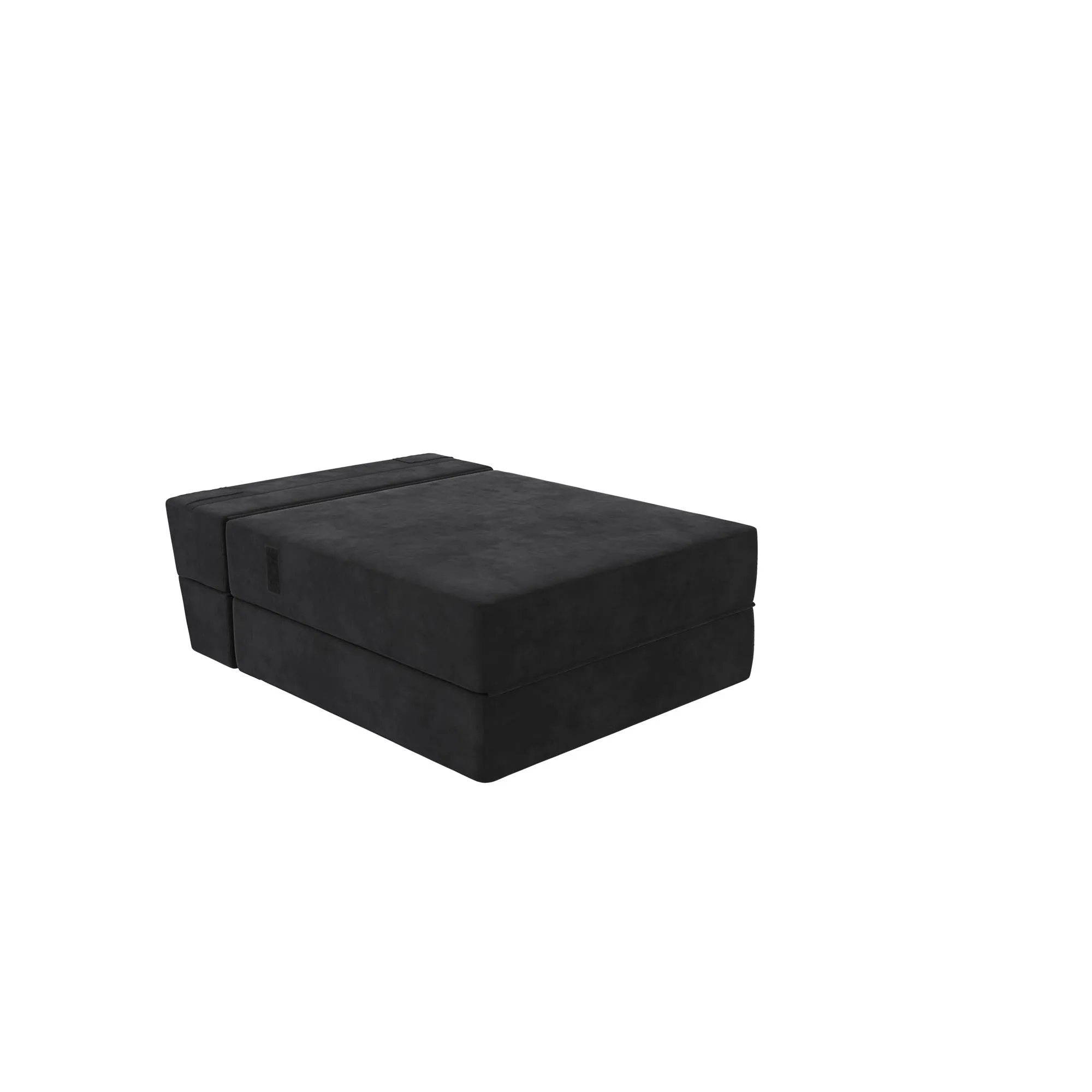 Novogratz The Flower Microfiber Modular Chair & Lounger - Black|Fauteuil modulaire et chaise longue The Flower de Novogratz en microfibre - noir