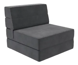 Novogratz The Flower Microfiber Modular Chair & Lounger - Grey|Fauteuil modulaire et chaise longue The Flower de Novogratz en microfibre - gris