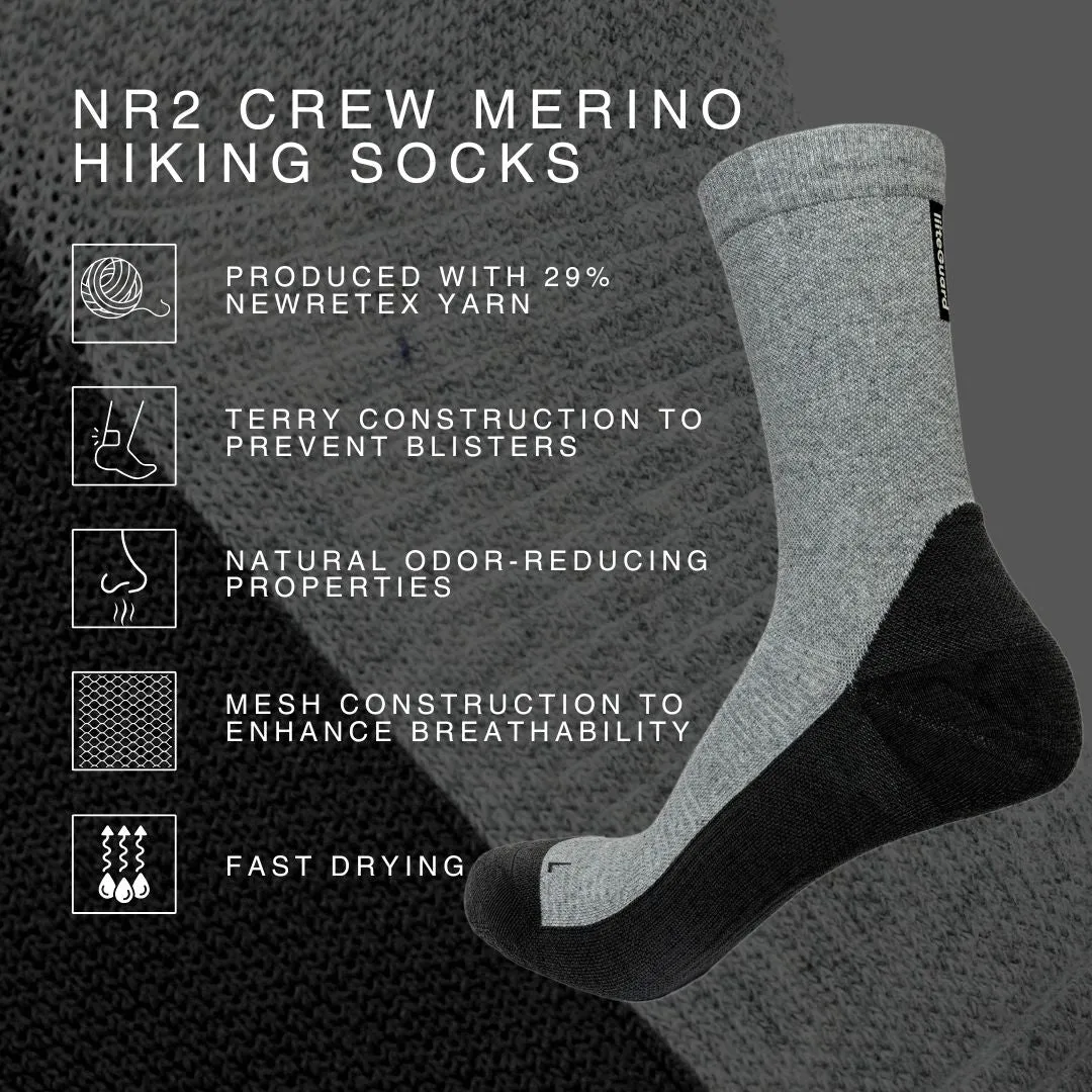 NR2 CREW MERINO HIKING SOCKS - Light Grey