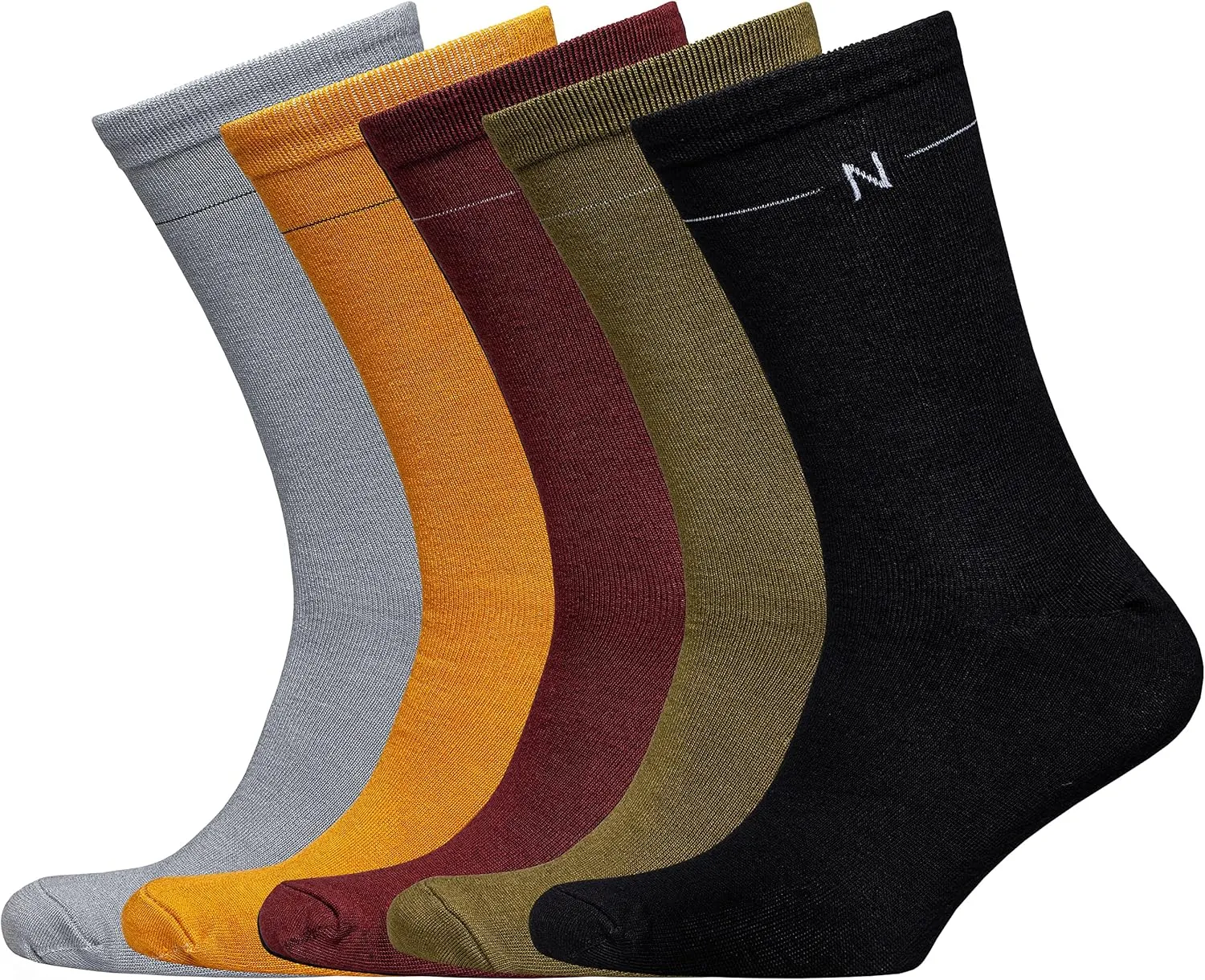 NUDUS UNDERWEAR Bamboo Rayon Classic Dress Socks 5-Pair Gift Box - Very Soft Thin Breathable