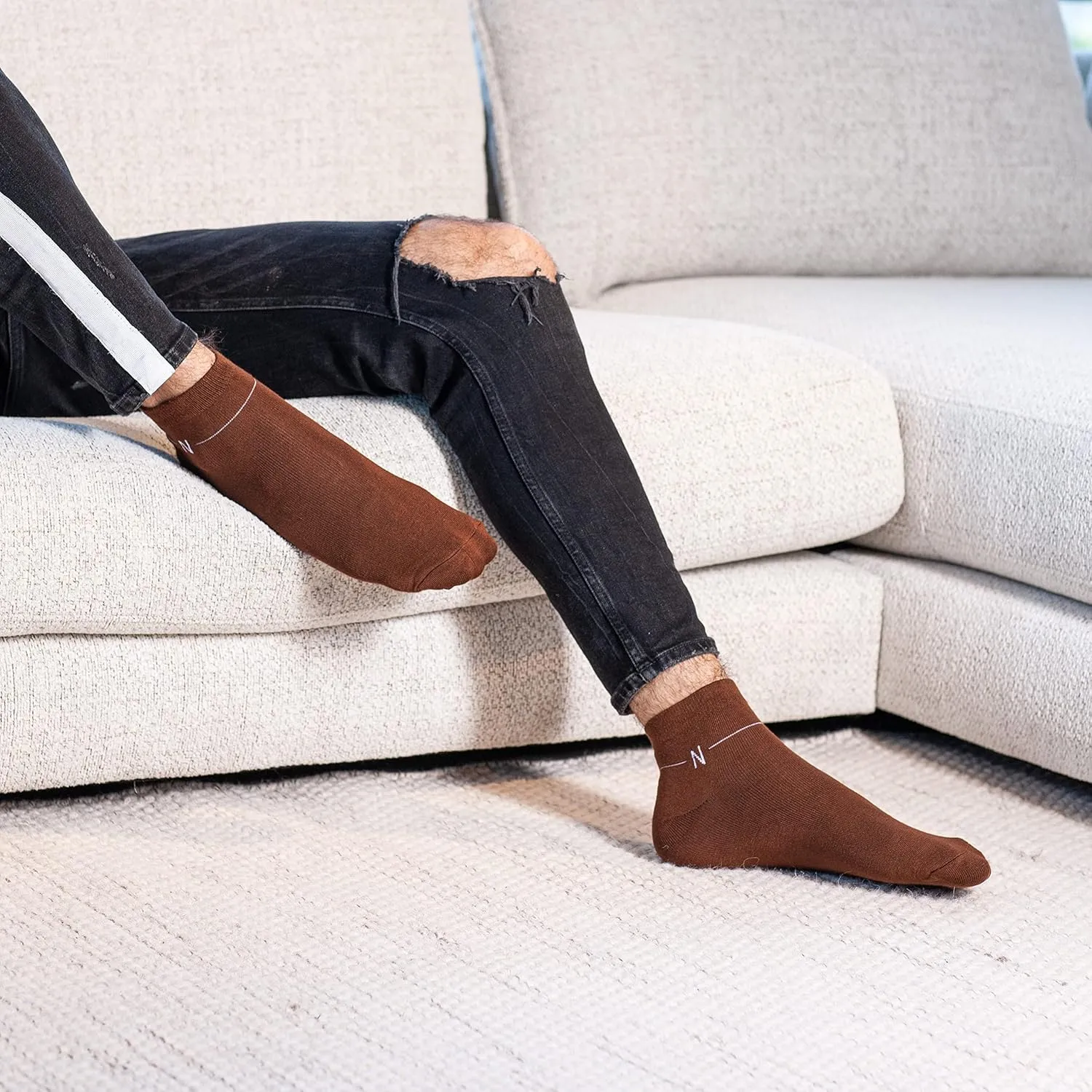 NUDUS UNDERWEAR Bamboo Rayon Classic Dress Socks 5-Pair Gift Box - Very Soft Thin Breathable