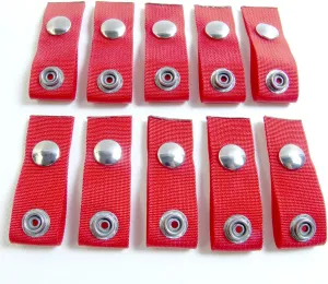 N.W. Tarp & Canvas Extender Snaps for Your Boat Cover, Red (Extend A Snap), Adds 1.5" Inch, Finger Loop Built in, 10 Piece Set