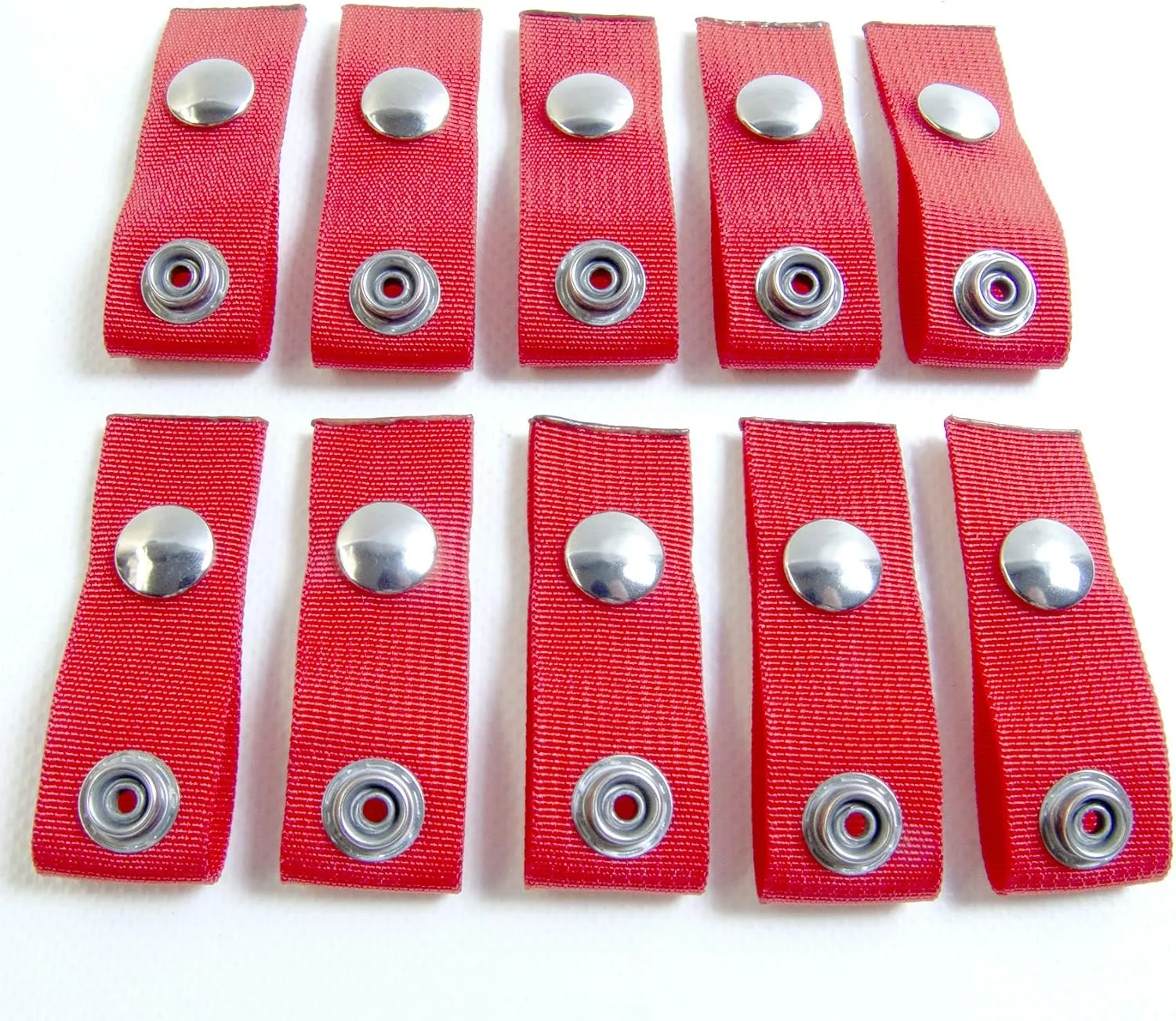 N.W. Tarp & Canvas Extender Snaps for Your Boat Cover, Red (Extend A Snap), Adds 1.5" Inch, Finger Loop Built in, 10 Piece Set