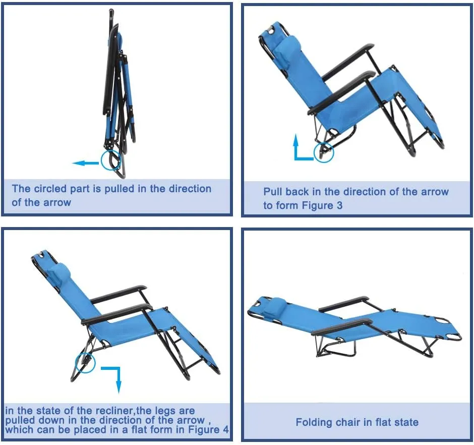 Ochine 2-Position Classic Folding Backpack Beach Chair, Aluminum Lightweight and Portable Foldable Outdoor Camping Chair