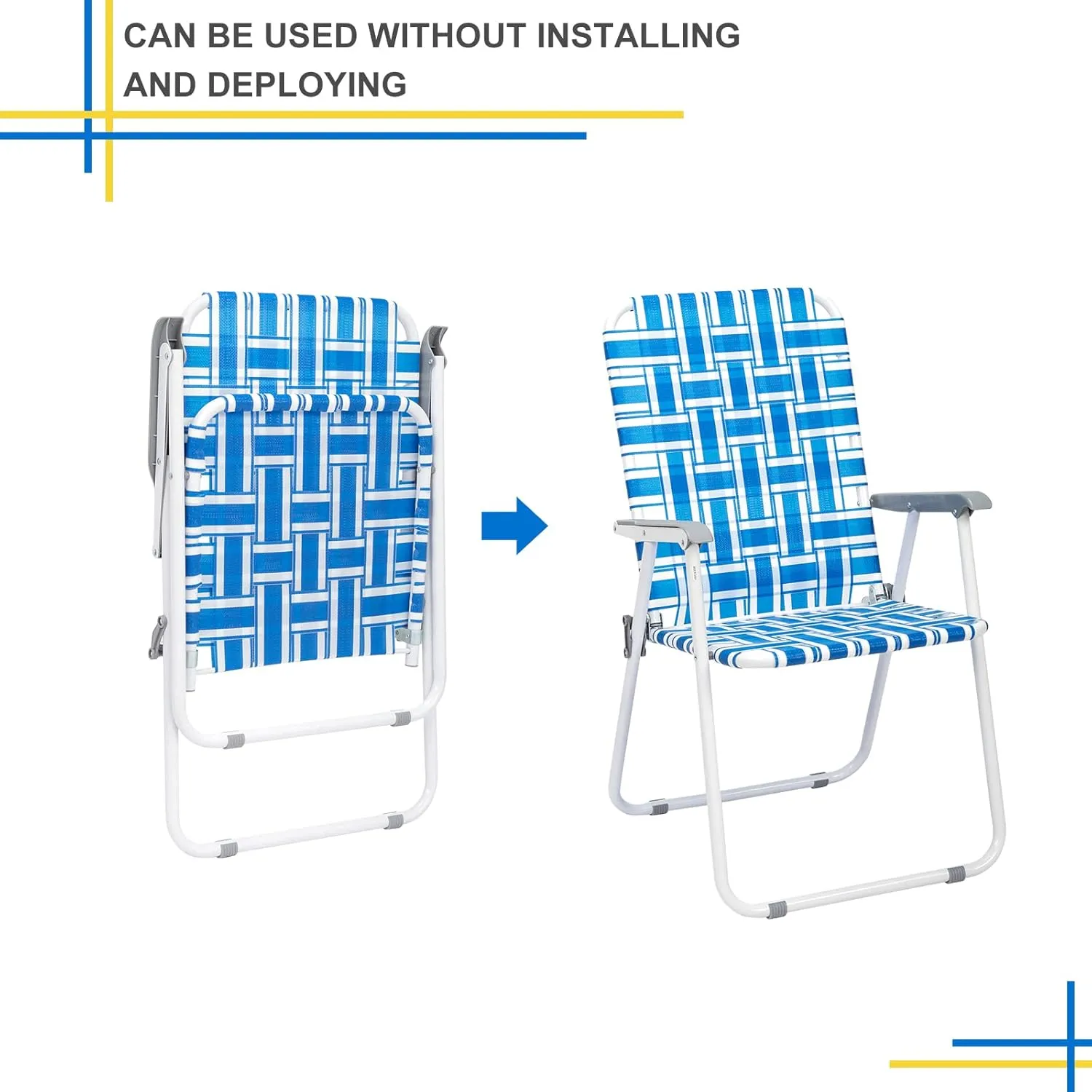 Ochine Classic Folding Backpack Chair - Aluminum Lightweight Portable Foldable Outdoor Camping Beach Chair