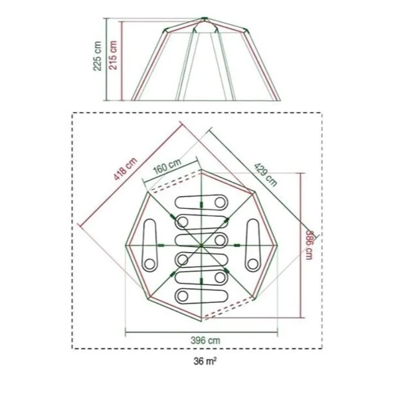 Octagon Blackout Tent - 8 Person