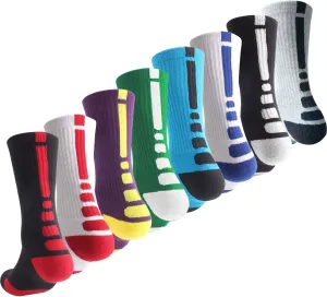 OLCHEE Boys Sock Basketball Soccer Hiking Ski Athletic Outdoor Sports Thick Calf High Crew Socks Multipack