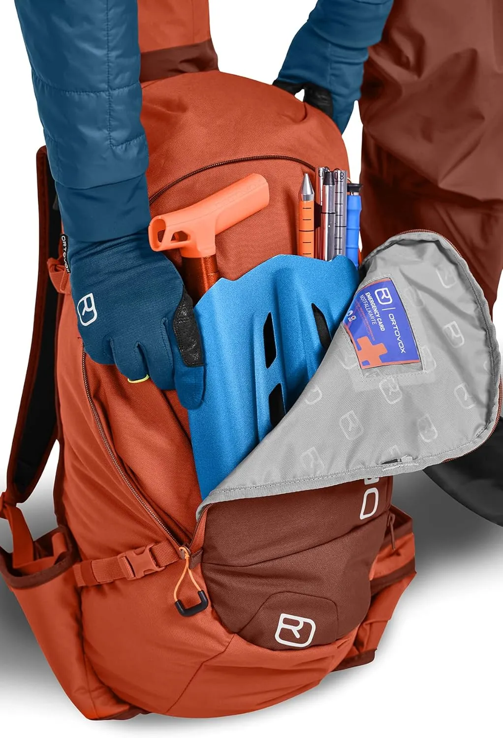 Ortovox Tour Rider 30L Ski Touring Backpack, Desert Orange