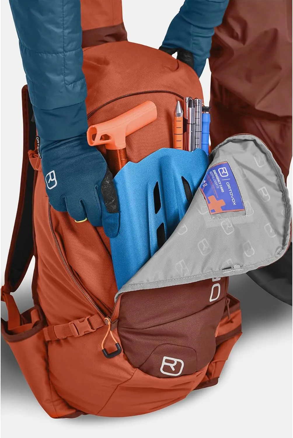 Ortovox Tour Rider 30L Ski Touring Backpack, Desert Orange