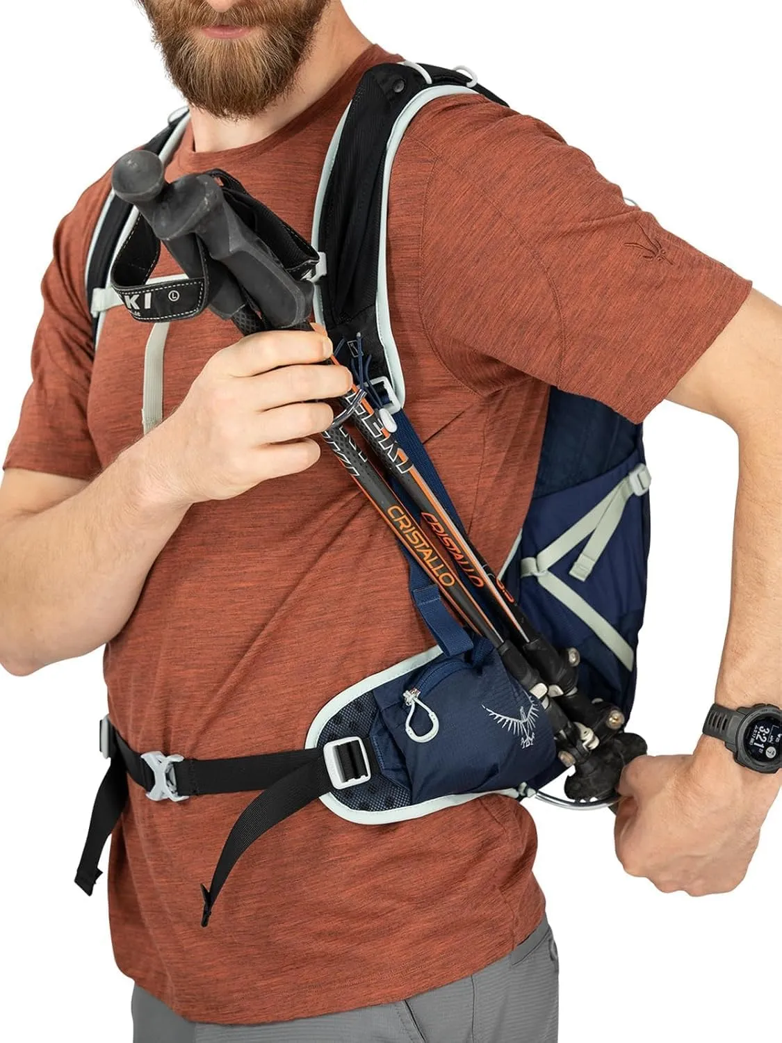 Osprey Talon 11L Men's Hiking Backpack with Hipbelt, Sawdust/Earl Grey, L/XL