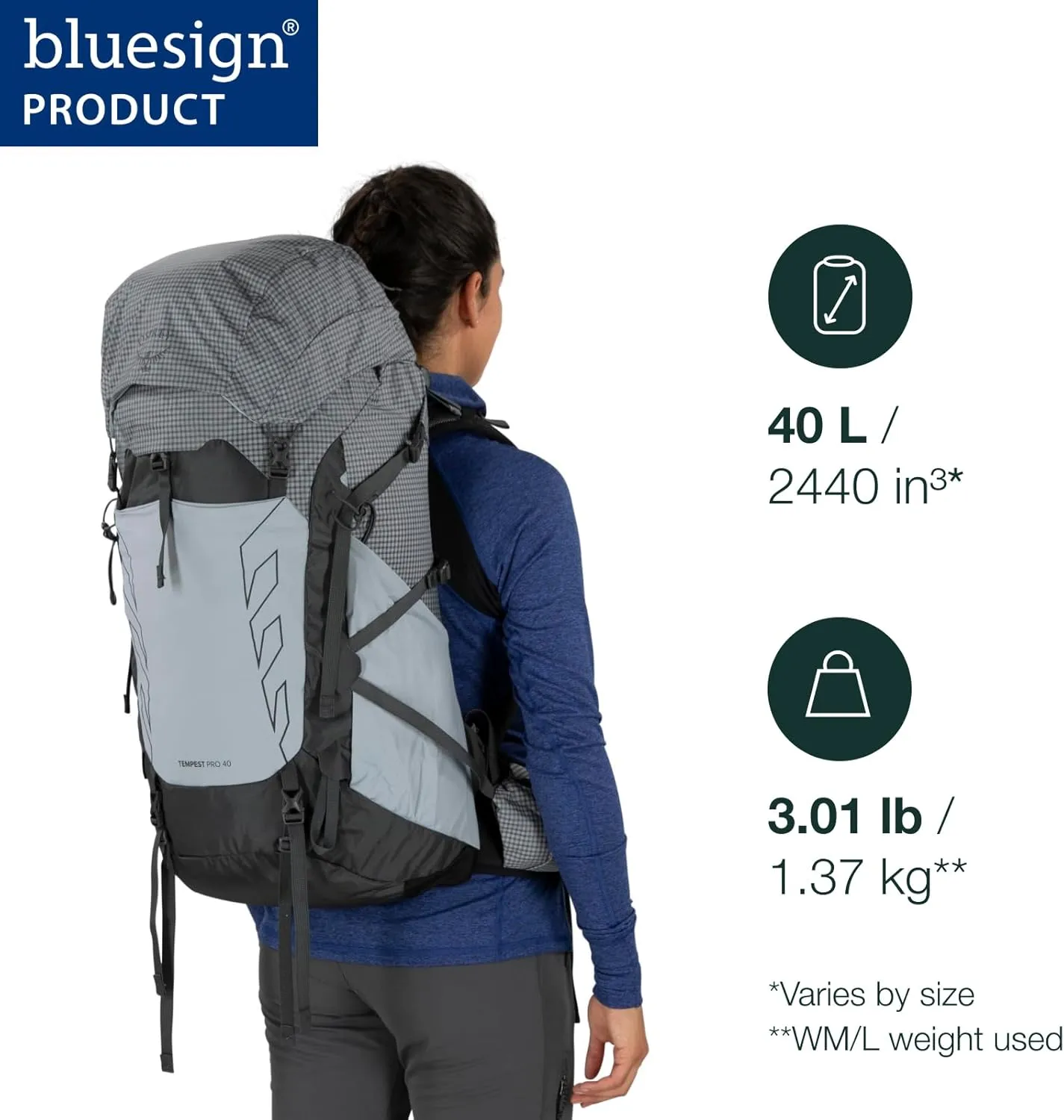 Osprey Tempest Pro 40L Women's Hiking Backpack with Hipbelt, Mars Orange, WXS/S