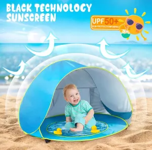 Outdoor Anti-UV UPF 50  Beach Sun Shelter With Pool Pink/Blue/Orange