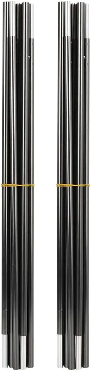 Outdoor Aviation Aluminum Tent Building Supporting Rod Pole Double Tarp Poles Family Tent Stakes Support Bar for Hiking Camping Gold, 2 Sets 9 Sections Tent Pole, 2 Sets 9 Sections Tent Pole, Out