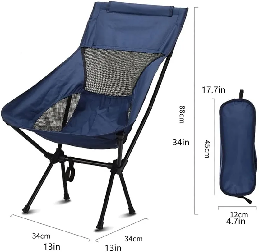 Outdoor Beach Chair Ultra-Light Folding Chair,High-Back Camping Chair,Breathable Mesh Backpack Chair,Outdoor,Camping,Picnic,Hiking,Travel Camping Backpack (Color : B)