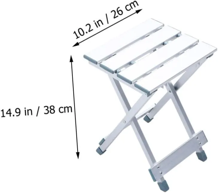 Outdoor Camping Chair Aluminum Alloy Stool Strong Load-Bearing Capacity Simple and Practical for Kitchen and Garden