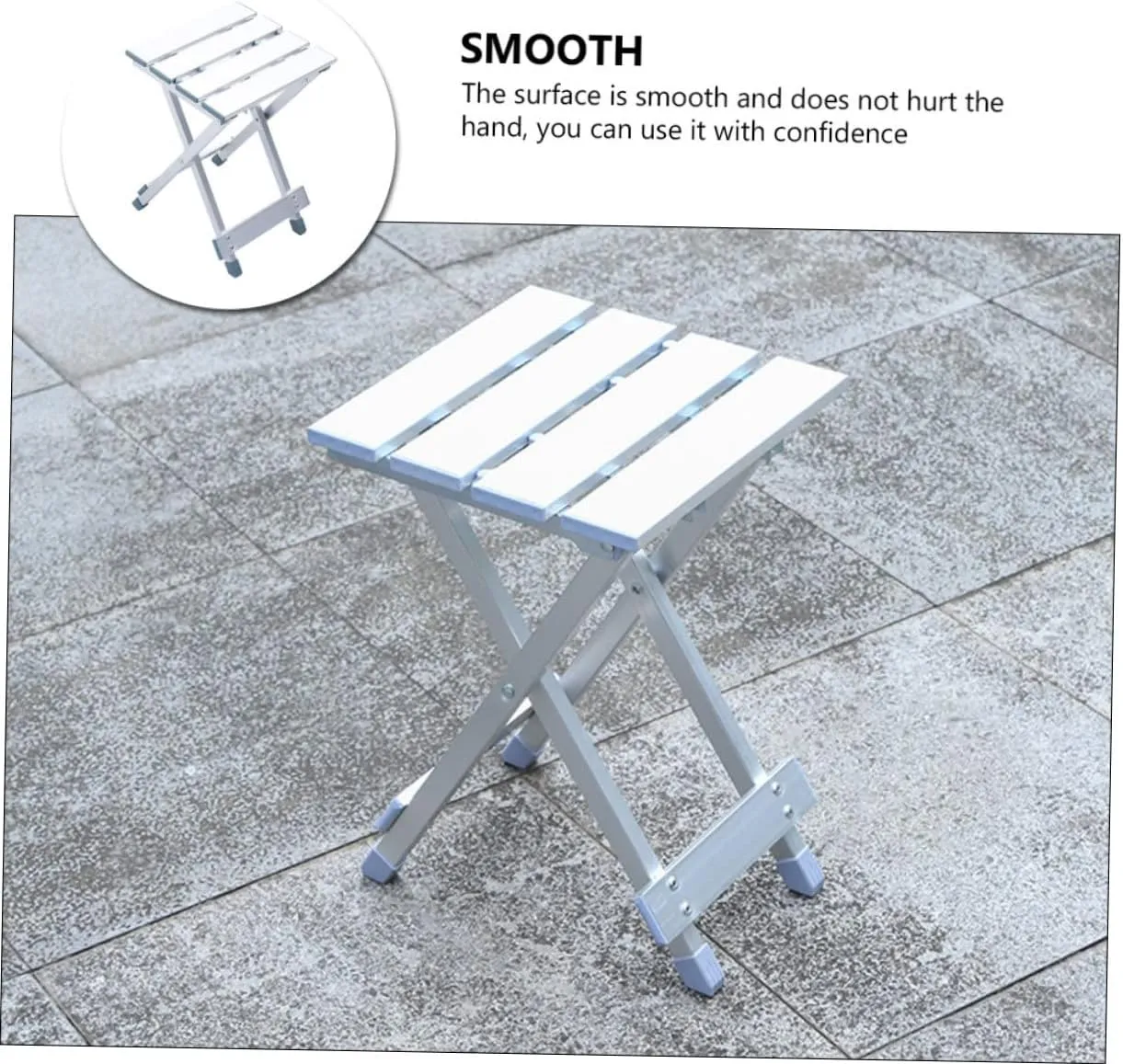 Outdoor Camping Chair Aluminum Alloy Stool Strong Load-Bearing Capacity Simple and Practical for Kitchen and Garden